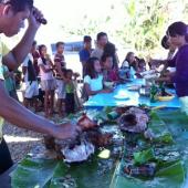 No celebration is complete without the signature lechon baboy (roast pig)